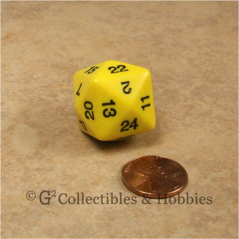 D24 Opaque Yellow with Black Numbers