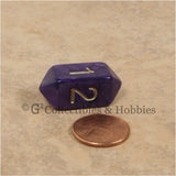 D4 Crystal Pearl Purple Die with Gold Numbers