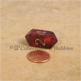 D4 Crystal Pearl Red Die with Gold Numbers
