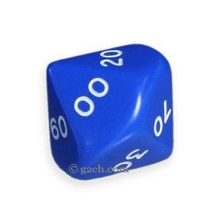 D10 DECADE Opaque Blue with White Numbers