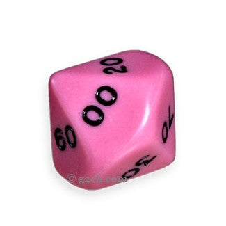 D10 DECADE Opaque Pink with Black Numbers