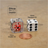 D6 19mm Double Dice 6pc Dice Set - Green