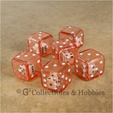 D6 19mm Double Dice 6pc Dice Set - Red