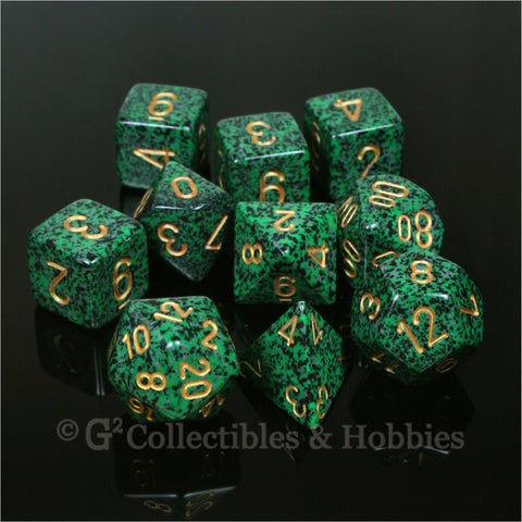 RPG Dice Set Speckled Golden Recon 10pc