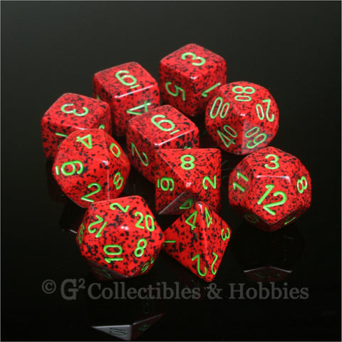 RPG Dice Set Speckled Strawberry 10pc