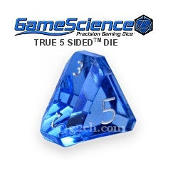 D5 Transparent Sapphire Blue Gamescience Gem Die