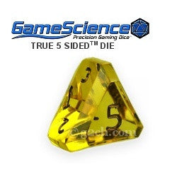 D5 Transparent Topaz Yellow Gamescience Gem Die