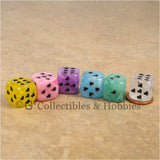D6 16mm Cirrus Swirl with Heart Pips 6pc Dice Set - 6 Colors