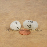 RPG Dice Set Hybrid Pearl White with Black Numbers 10pc