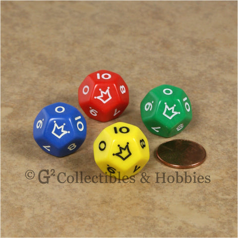 D12 Jester Dice (0 to 10) - Set of 4