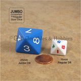 Jumbo RPG 7pc Dice & Bag Set - Blue with White Numbers