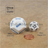 D12  Paper Scissors Rock Dice Pair