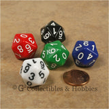 D10 (20 Sided) 0-9 Twice RPG Dice Set 5pc