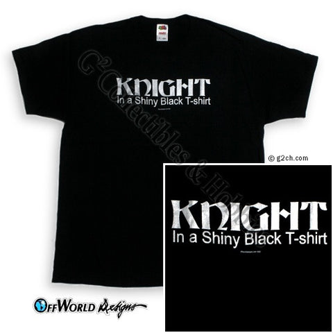 2XL Knight in a Shiny Black T-Shirt
